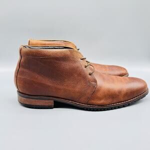 Cole Haan Shoes Men 12 Brown Leather Chukka Boots Air Ankle Lace Up Pebbled